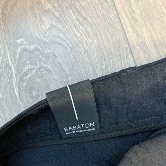 Aritzia Babaton Women’s Pants Pleated Straight Leg Trousers Whimsigoth navy blue - Picture 10 of 14